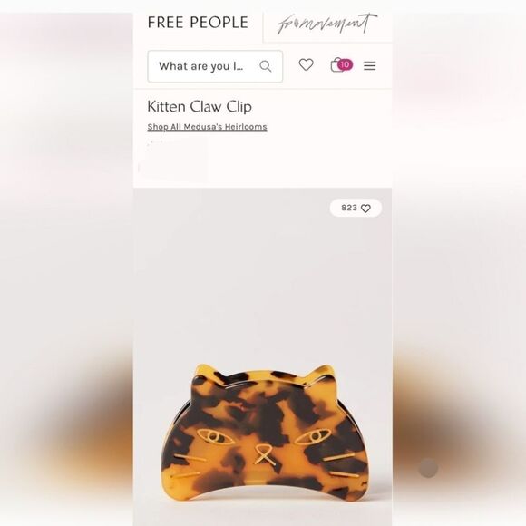 New FREE PEOPLE kitten hair claw clip tortoise - Picture 2 of 7